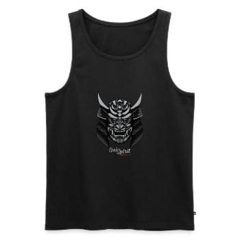 Samurai - Männer Premium Bio Tank Top - Schwarz - Vorne - AI Model Male 178 light (178cm)