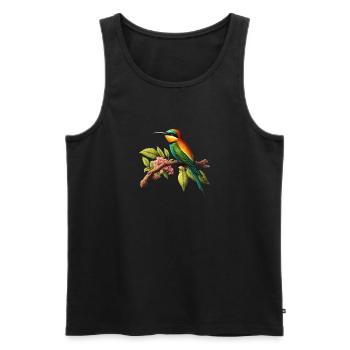 Bee-eater Merops Apiaster Bird - Men's Premium Organic Tank Top - black - Front - AI Model Male 178 light (178cm)
