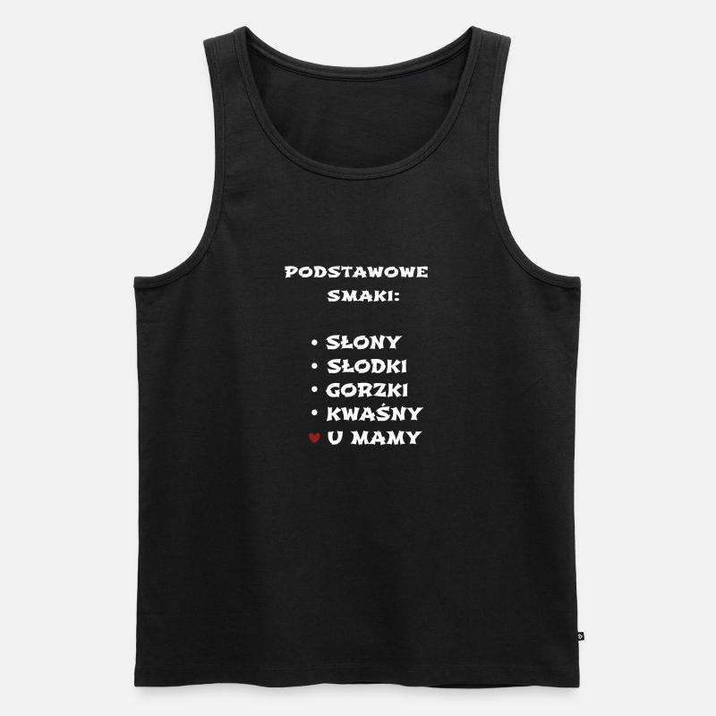 Geschmäcker bei Mama - Männer Premium Bio Tank Top - Schwarz