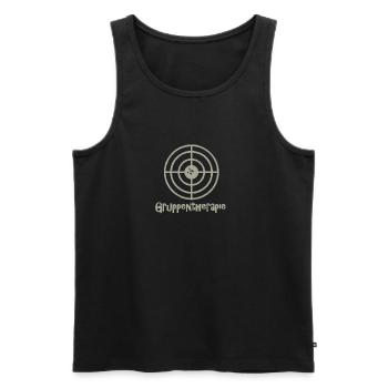 Gruppentherapie! - Männer Premium Bio Tank Top - Schwarz - Vorne - AI Model Male 178 light (178cm)