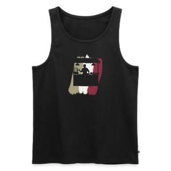 Food Truck Burger Meal - Men's Premium Organic Tank Top - black - Front - Michal (187cm)