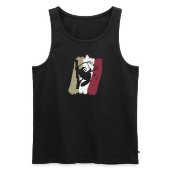 Faultier Schlafen Chill - Männer Premium Bio Tank Top - Schwarz - Vorne - Michal (187cm)