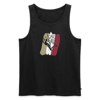 Climber equipment - Men's Premium Organic Tank Top - black - Front - Michal (187cm)