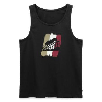 Fête foraine du carnaval - Débardeur bio Premium Homme - noir - Devant - AI Model Male 178 light (178cm)