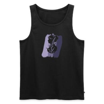 Vegan Vegan Meat - Men's Premium Organic Tank Top - black - Front - Michal (187cm)