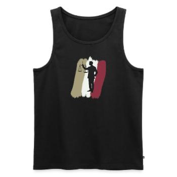 Gericht Anwalt Behandlung - Männer Premium Bio Tank Top - Schwarz - Vorne - Michal (187cm)
