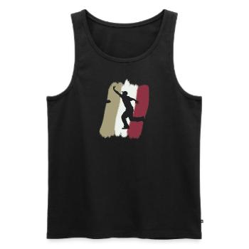 Cornhole Regeln Turnier - Männer Premium Bio Tank Top - Schwarz - Vorne - AI Model Male 178 light (178cm)