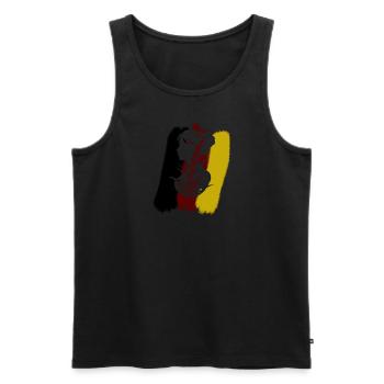 Vegan Pflanzlich Animal Rights - Männer Premium Bio Tank Top - Schwarz - Vorne - AI Model Male 178 light (178cm)