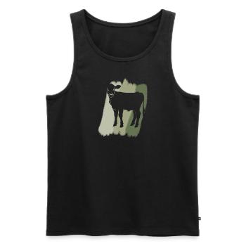 Vegan Animal Rights Fleisch - Männer Premium Bio Tank Top - Schwarz - Vorne - AI Model Male 178 light (178cm)