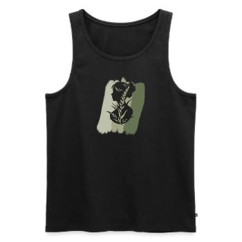Veganerin Vegan - Männer Premium Bio Tank Top - Schwarz - Vorne - Michal (187cm)
