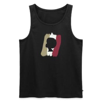 Soul 70s - Men's Premium Organic Tank Top - black - Front - Michal (187cm)
