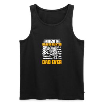 Awesome Best Beaver Hunter Dad For Beaver Hunting - Men's Premium Organic Tank Top - black - Front - Michal (187cm)