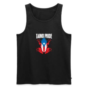 Taino Pride Awesome Puerto Rican Coqui A Puerto - Men's Premium Organic Tank Top - black - Front - Michal (187cm)