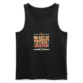 No Act Of Kindness Is Ever Awesome Repair - Men's Premium Organic Tank Top - black - Front - Michal (187cm)