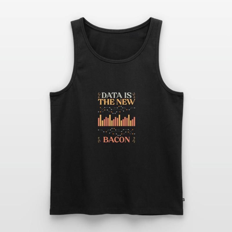 Data Is The New Bacon Retro Deep Learning For Data Männer Premium Bio Tank Top