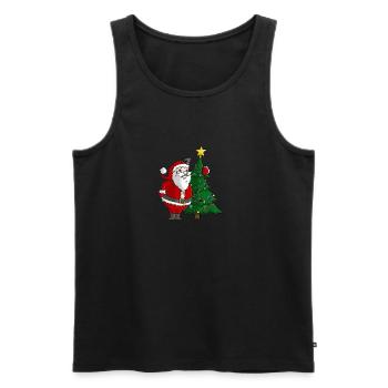 Cute comic Santa Claus - Men's Premium Organic Tank Top - black - Front - Michal (187cm)