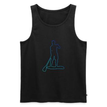 Sup Standup Paddling Standup Paddleboard Standup P - Männer Premium Bio Tank Top - Schwarz - Vorne - AI Model Male 178 light (178cm)