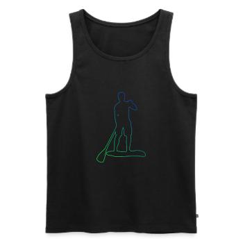Stand up Paddling Board Damen Standup Paddling - Männer Premium Bio Tank Top - Schwarz - Vorne - Michal (187cm)