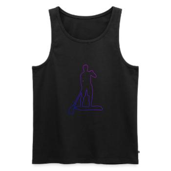 Standup Paddling Stand up Paddling Board Standup P - Men's Premium Organic Tank Top - black - Front - AI Model Male 178 light (178cm)