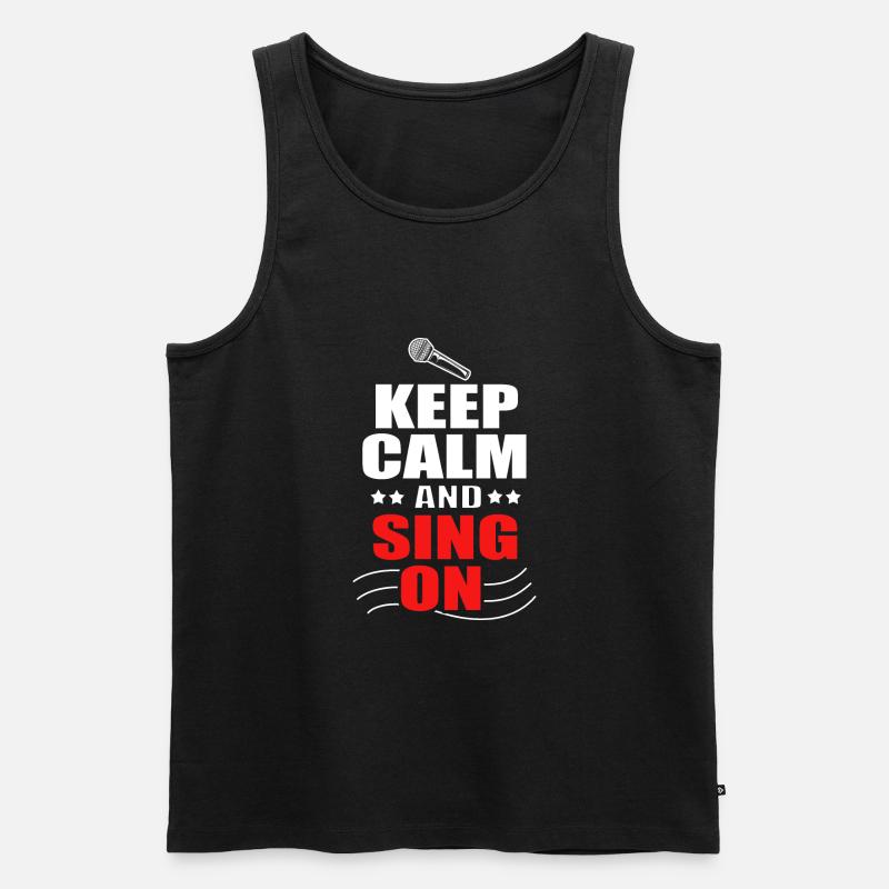 Karaoke - Männer Premium Bio Tank Top - Schwarz