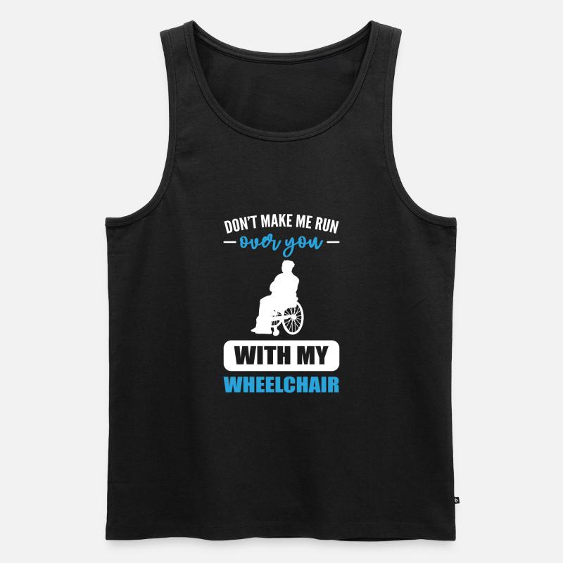 Rollstuhl - Männer Premium Bio Tank Top - Schwarz
