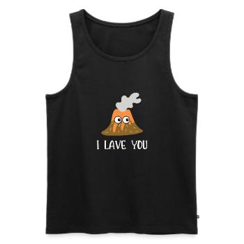 I lave you - Débardeur bio Premium Homme - noir - Devant - AI Model Male 178 light (178cm)