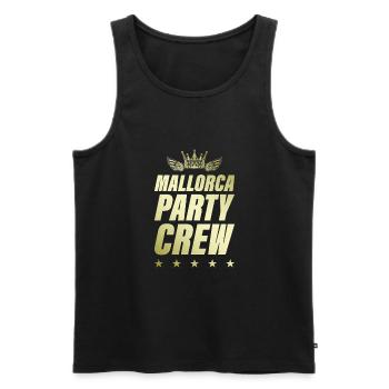 Mallorca Party Crew Gold - Männer Premium Bio Tank Top - Schwarz - Vorne - Michal (187cm)