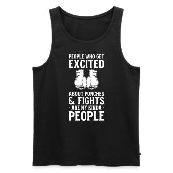 Kickbox-Kämpfe Kickbox-Fan Kickboxer - Männer Premium Bio Tank Top - Schwarz - Vorne - Michal (187cm)