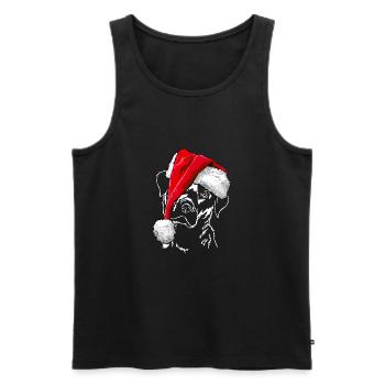 LABRADOR Retriever chien de Noël bonnet Wilsigns - Débardeur bio Premium Homme - noir - Devant - Michal (187cm)