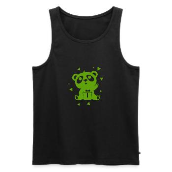 Ours - Panda Forêt Nature Liberté Sauvage - Débardeur bio Premium Homme - noir - Devant - AI Model Male 178 light (178cm)