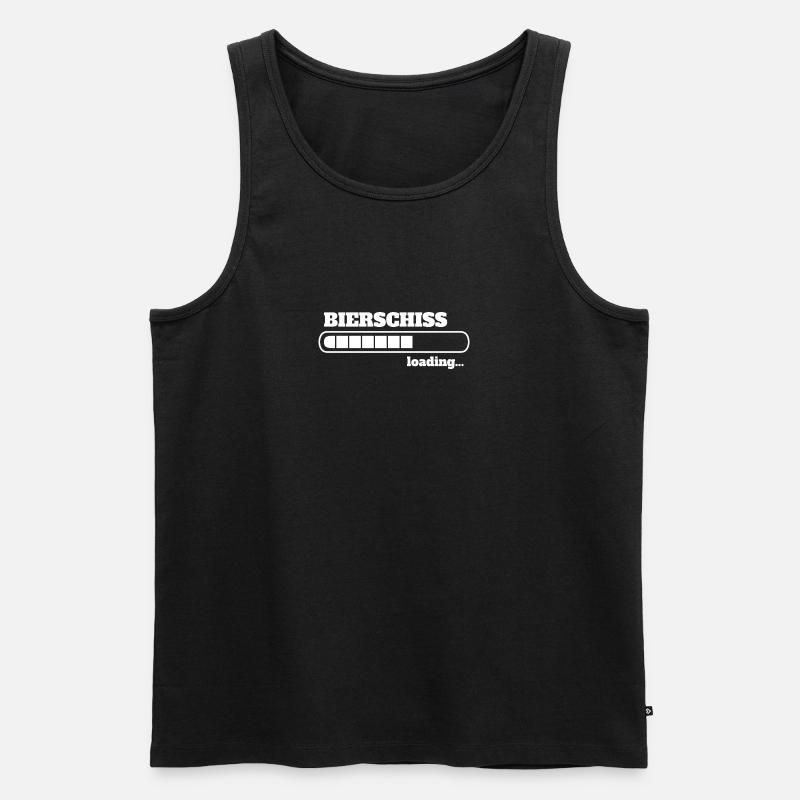 Bierschiss loading - WC - Männer Premium Bio Tank Top - Schwarz