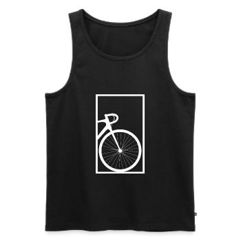 Vélo de route, Hommes, Cyclisme, Cyclisme, Cadeau - Débardeur bio Premium Homme - noir - Devant - Michal (187cm)