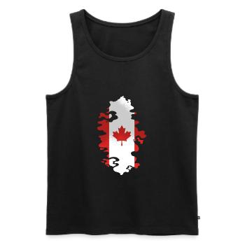 Drapeau du Canada Feuille d’érable Drapeau canadien Canada - Débardeur bio Premium Homme - noir - Devant - AI Model Male 178 light (178cm)