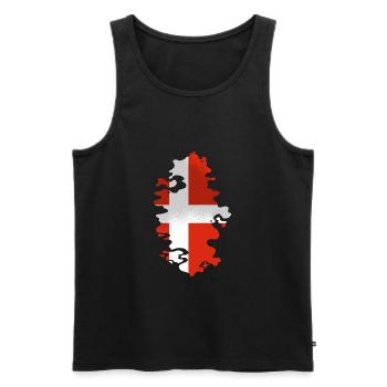 Denmark Flag Scandinavia Danish Flag Travel - Men's Premium Organic Tank Top - black - Front - Michal (187cm)