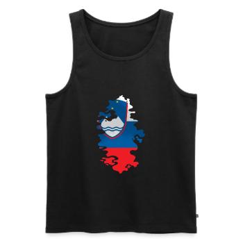 Slovénie Drapeau Balkan Drapeau Slovène Vintage - Débardeur bio Premium Homme - noir - Devant - Michal (187cm)