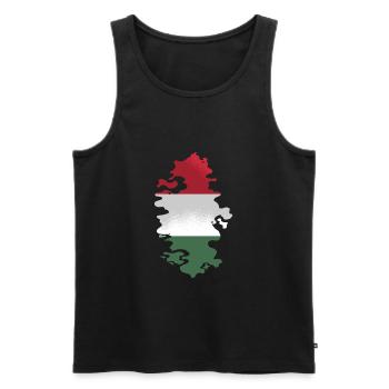 Hungary Flag Hungarian Flag Balaton Hungary - Men's Premium Organic Tank Top - black - Front - AI Model Male 178 light (178cm)