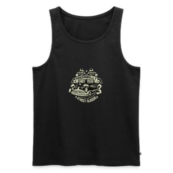 Rockabilly Hot Rod - Männer Premium Bio Tank Top - Schwarz - Vorne - AI Model Male 178 light (178cm)