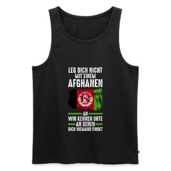 Afghanistan Afghane Afghanisches - Männer Premium Bio Tank Top - Schwarz - Vorne - AI Model Male 178 light (178cm)