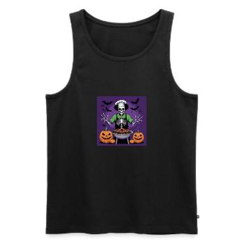 Halloween grillades grillades Master cadeau squelette - Débardeur bio Premium Homme - noir - Devant - Michal (187cm)
