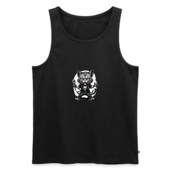Cat Rocker Cat HardRock Gift - Débardeur bio Premium Homme - noir - Devant - Michal (187cm)