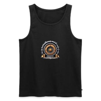 Bitcoin Crypto Crypto à la lune Cadeau - Débardeur bio Premium Homme - noir - Devant - Michal (187cm)