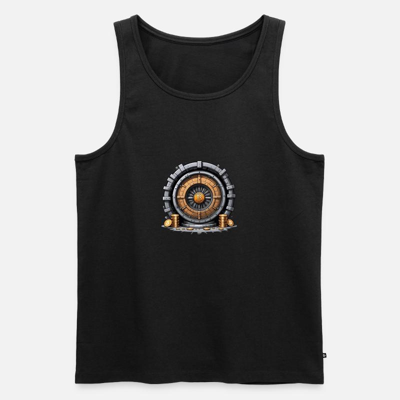 Bitcoin Krypto Crypto to the Moon Geschenk - Männer Premium Bio Tank Top - Schwarz
