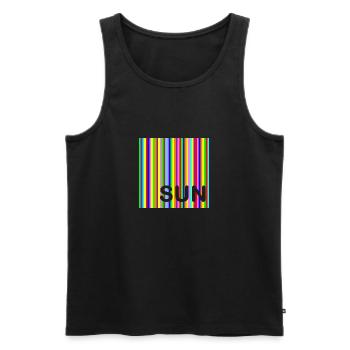 Party Sun - Männer Premium Bio Tank Top - Schwarz - Vorne - AI Model Male 178 light (178cm)