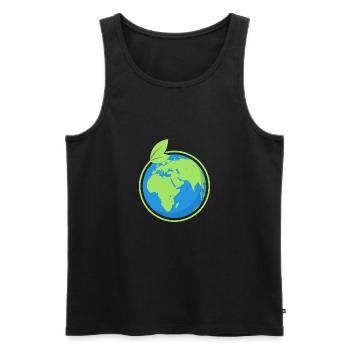 Gift for environmentalists student demo Earth - Men's Premium Organic Tank Top - black - Front - AI Model Male 178 light (178cm)