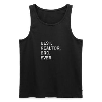 Best Real Realtor Bro Ever - Men's Premium Organic Tank Top - black - Front - Michal (187cm)