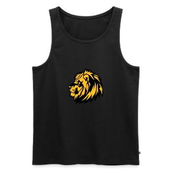 lion sauvage animaux 1 0 - Débardeur bio Premium Homme - noir - Devant - AI Model Male 178 light (178cm)