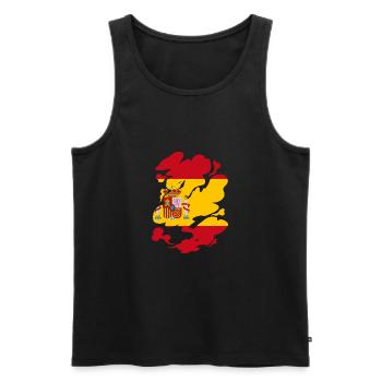 Spain Flag Vintage Spanish Flag Used Look - Men's Premium Organic Tank Top - black - Front - Michal (187cm)