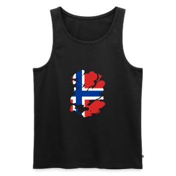 Norvège Drapeau Scandinavie Drapeau norvégien - Débardeur bio Premium Homme - noir - Devant - AI Model Male 178 light (178cm)