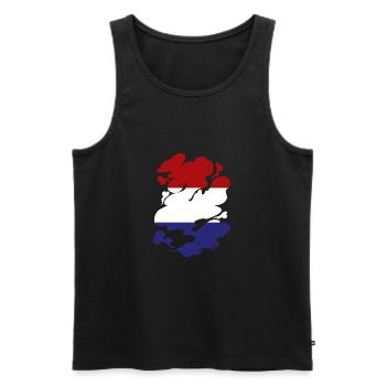 Pays-Bas Drapeau Hollande Drapeau néerlandais - Débardeur bio Premium Homme - noir - Devant - Michal (187cm)
