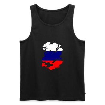 Russia Flag Vintage Russian Flag Used Look - Men's Premium Organic Tank Top - black - Front - Michal (187cm)
